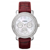 Horlogeband Fossil ES2981 Leder Rood 18mm